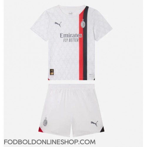 AC Milan Udebane Trøje Børn 2023-24 Kortærmet (+ Korte bukser)